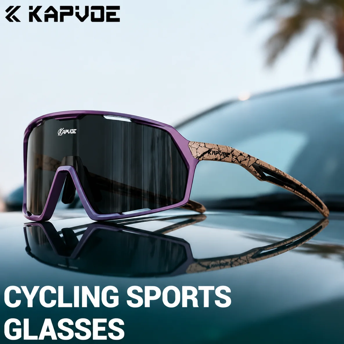 Kapvoe Nuevas Gafas de Sol para Hombre, Gafas Deportivas UV400 para Ciclismo, Gafas para Bicicleta de Montaña MTB, Gafas para Mujer, Gafas para Patinaje de Velocidad en Carretera