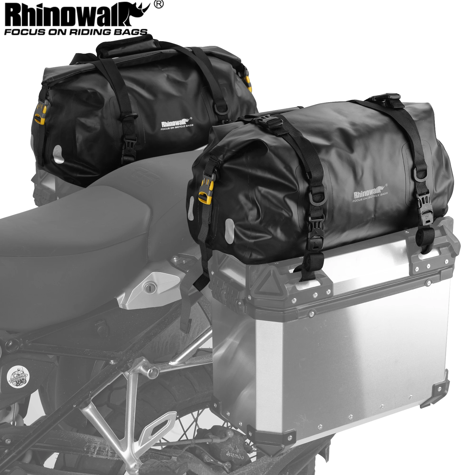 Rhinowalk-Bolsa de equipaje impermeable para motocicleta BMW Adventure, bolsa de asiento trasero para SILLÍN superior, caja lateral del Motor, 20L