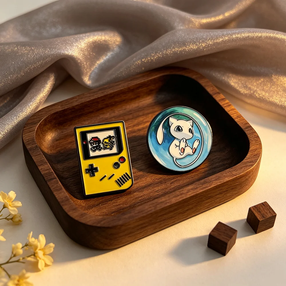 2 piezas/set Lindos Monstruos Broches de Esmalte, Insignias de Solapa, Accesorios para Maletines y Mochilas, Decoración, Joyería, Regalo para Fans