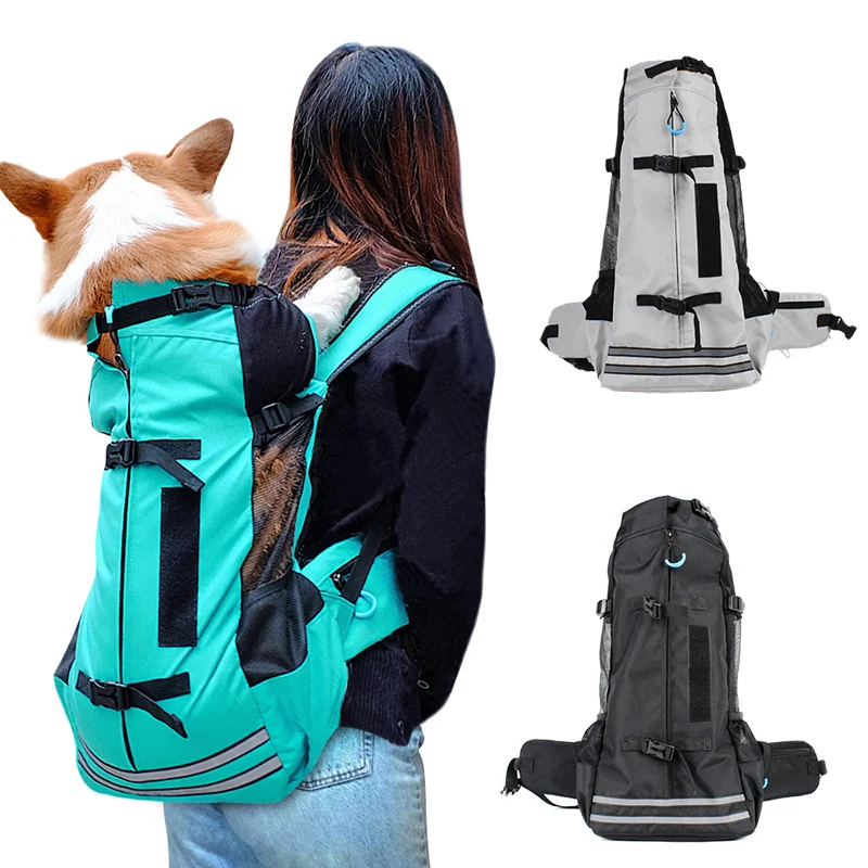 Mochila de viaje impermeable para perros, correas gruesas y ensanchadas, bolsas transportadoras para mascotas para estar acogedor, Eazy para perros medianos, Corgi Shiba Inu
