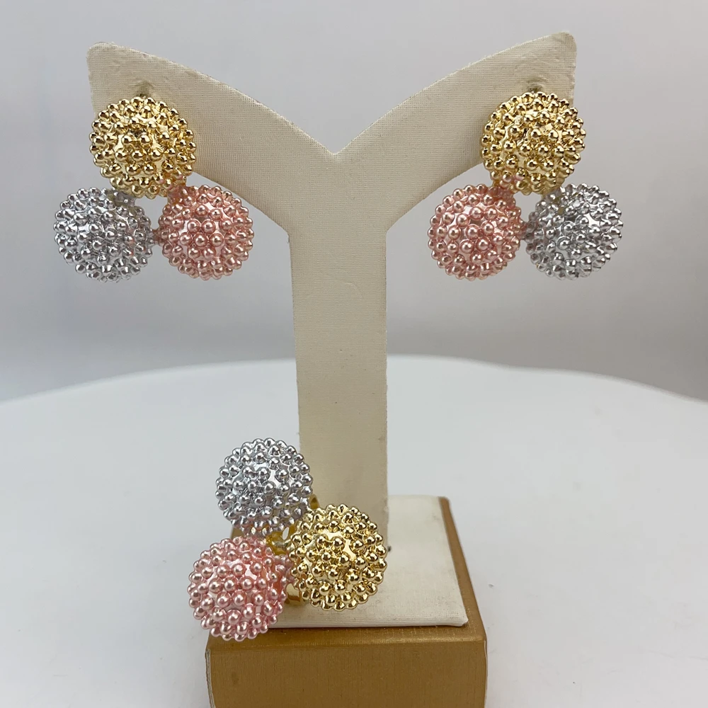 Collar grande y audaz de estilo Simple brasileño, conjunto de joyería de novia africana de calidad de lujo para mujer, regalos de fiesta FHK22826