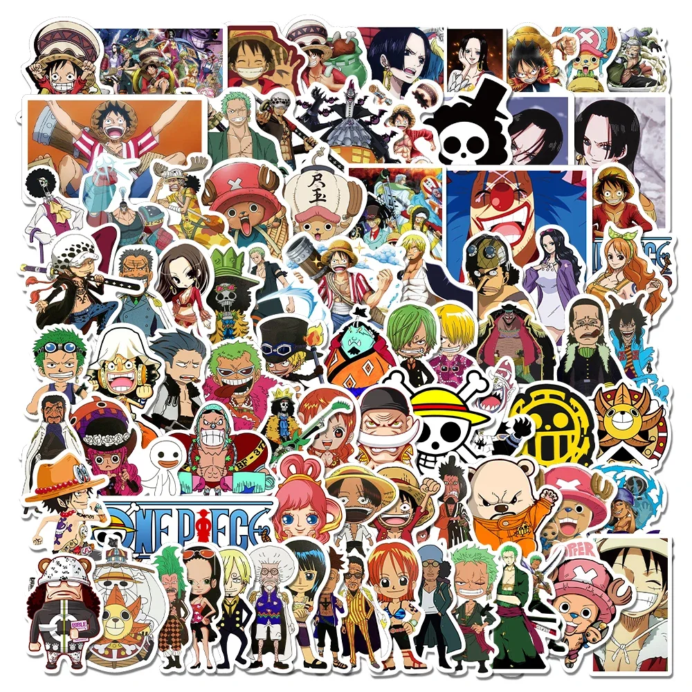 100 Uds mezcla de pegatinas de colección de Anime impermeables DIY Graffiti teléfono portátil equipaje guitarra cuaderno taza pegatinas de dibujos animados juguete para niños