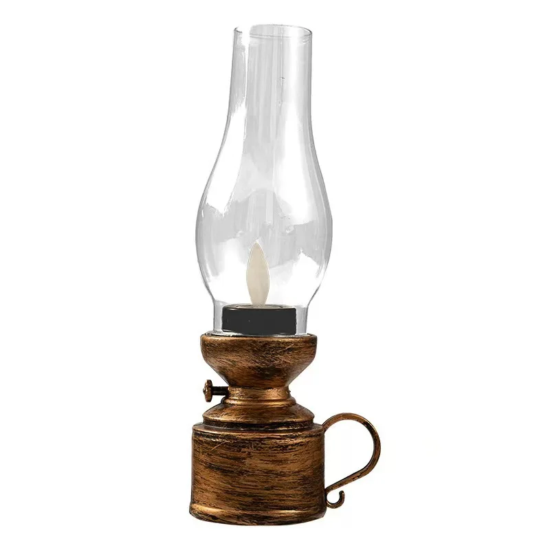 Linterna Vintage de diseño Retro, lámpara LED de aceite colgante con pilas, decorativa para el hogar, vacaciones, regalos de Navidad, decoración del hogar