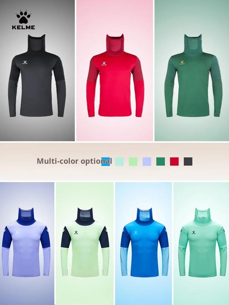 Kelme Sudadera con capucha de entrenamiento de fútbol, ropa deportiva personalizable de manga larga, máscara elástica para el fr