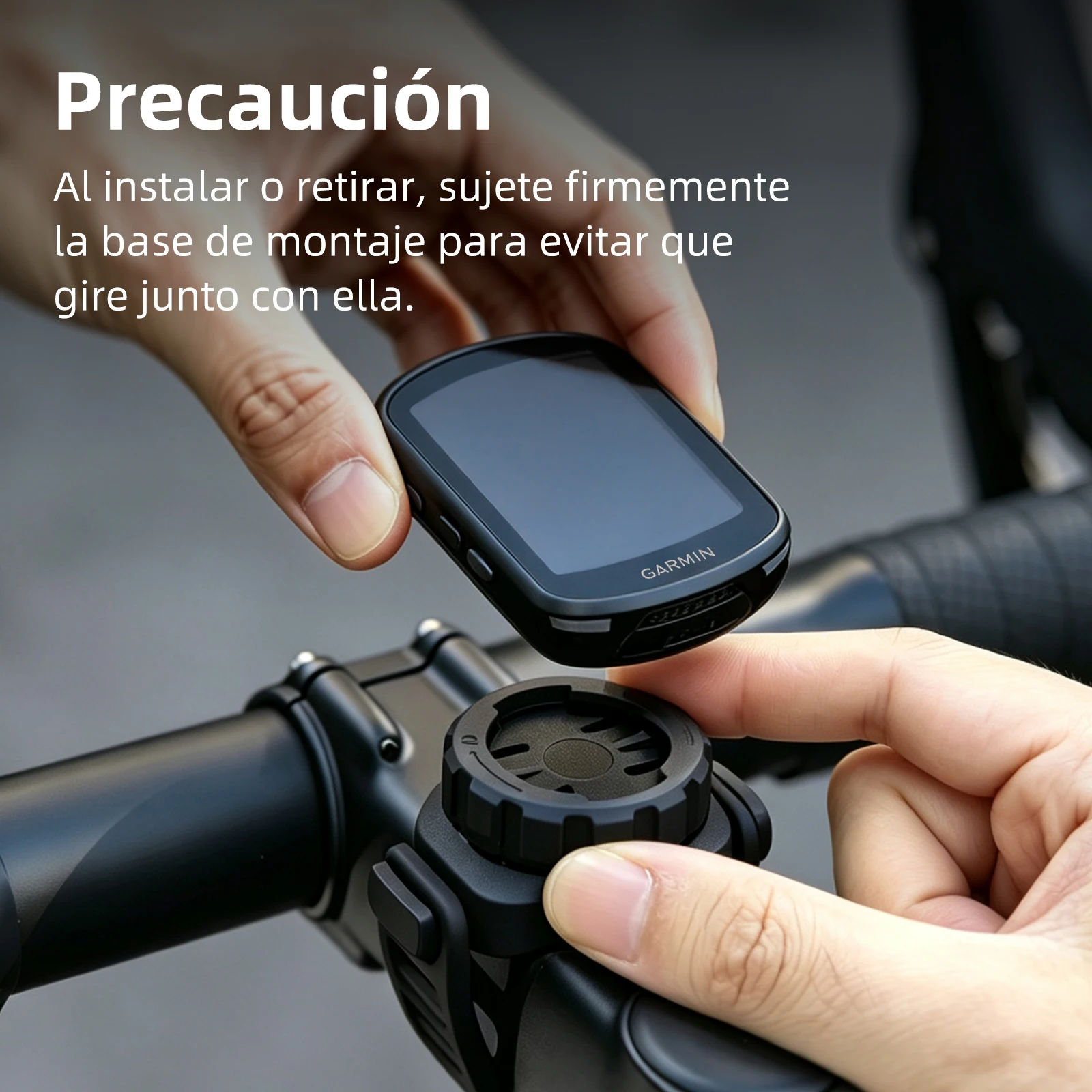 CYCLAMI S14 Universal PC 360 °   Soporte Giratorio para Ciclocomputador, Soporte para GPS y Faro Delantero de Bicicleta de Montaña, Soporte para Luz Trasera