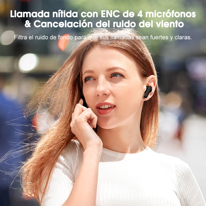 QCY-auriculares inalámbricos T13 ANC, cascos con Bluetooth 5,3, TWS, ANC, cancelación de ruido, 4 micrófonos, ENC, intrauditivos, manos libres