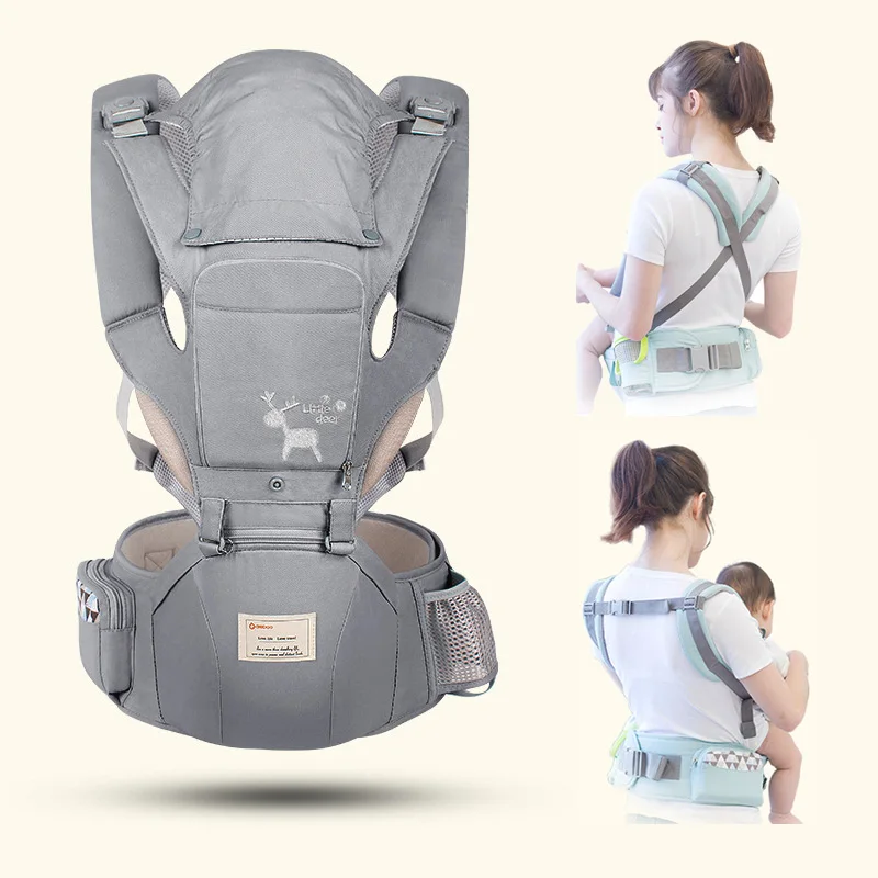 Portabebés ergonómico de 0 a 36M, portabebés tipo Hipseat para bebé, portabebés tipo canguro para ahorrar esfuerzo, para viaje de bebé