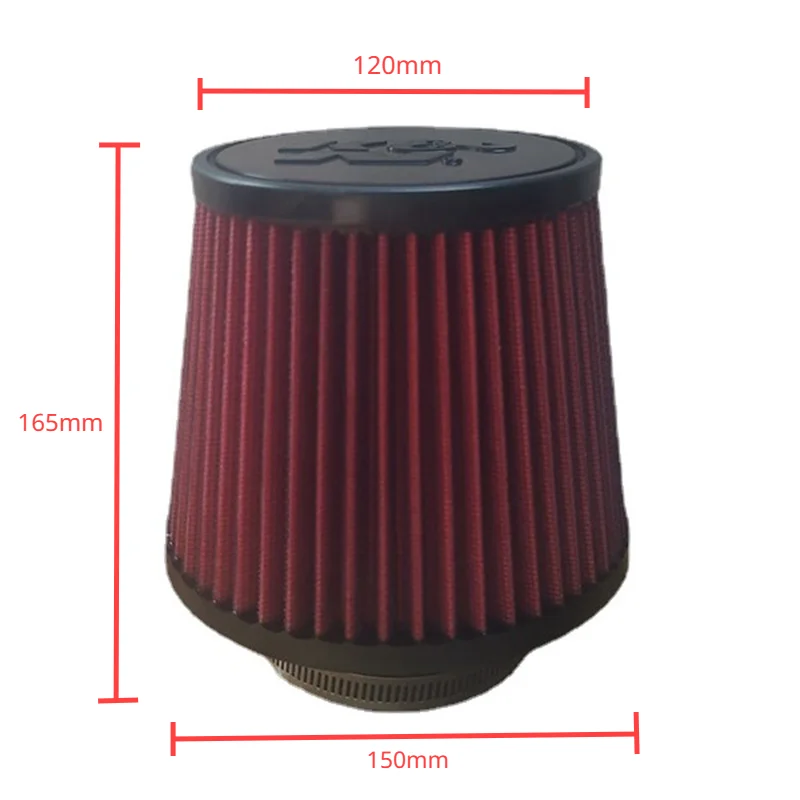 Filtro de aire de entrada de coche de 2,5 3 3,5 4 pulgadas para K & N 14084-2 cono Universal de alto flujo 102 89 76 70 63,5 60mm KN cabeza de seta cónica