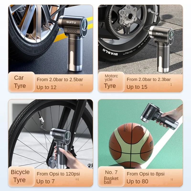 EAFC 150PSI compresor de aire inalámbrico para coche eléctrico portátil inteligente bomba de aire para neumáticos de coche motocicleta bicicleta neumático barco bola
