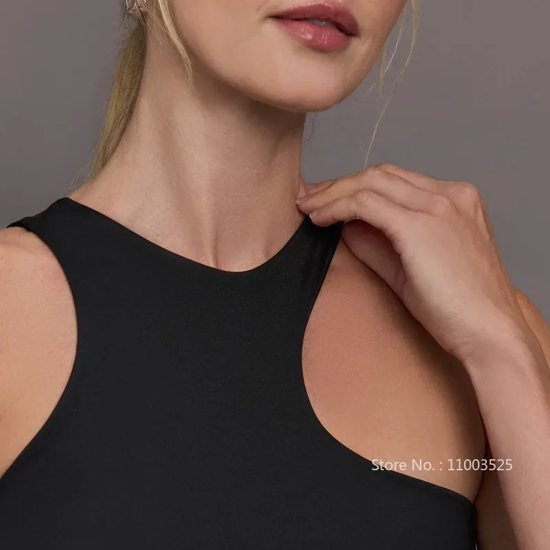 Vestido de tenis sin mangas para mujer, vestidos plisados con contraste negro de verano, faldas pantalón deportivas antiluz y secado rápido, ropa de Yoga