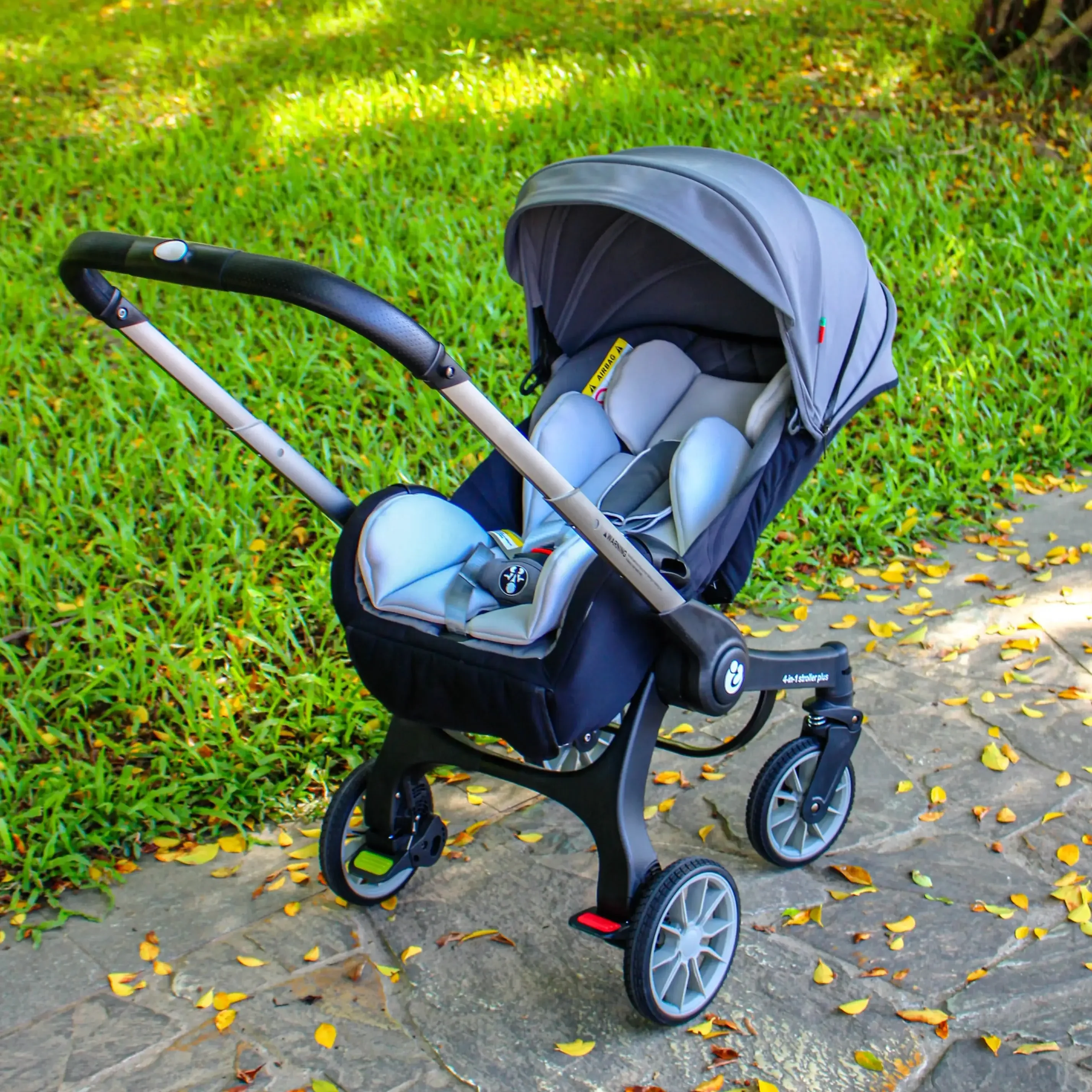 NUEVO Cochecito de Bebé 4 en 1 Multifuncional, Carrito de Bebé Recién Nacido, Asiento Tipo Cesta Plegable, Cochecito de Viaje Ligero, Asiento de Coche
