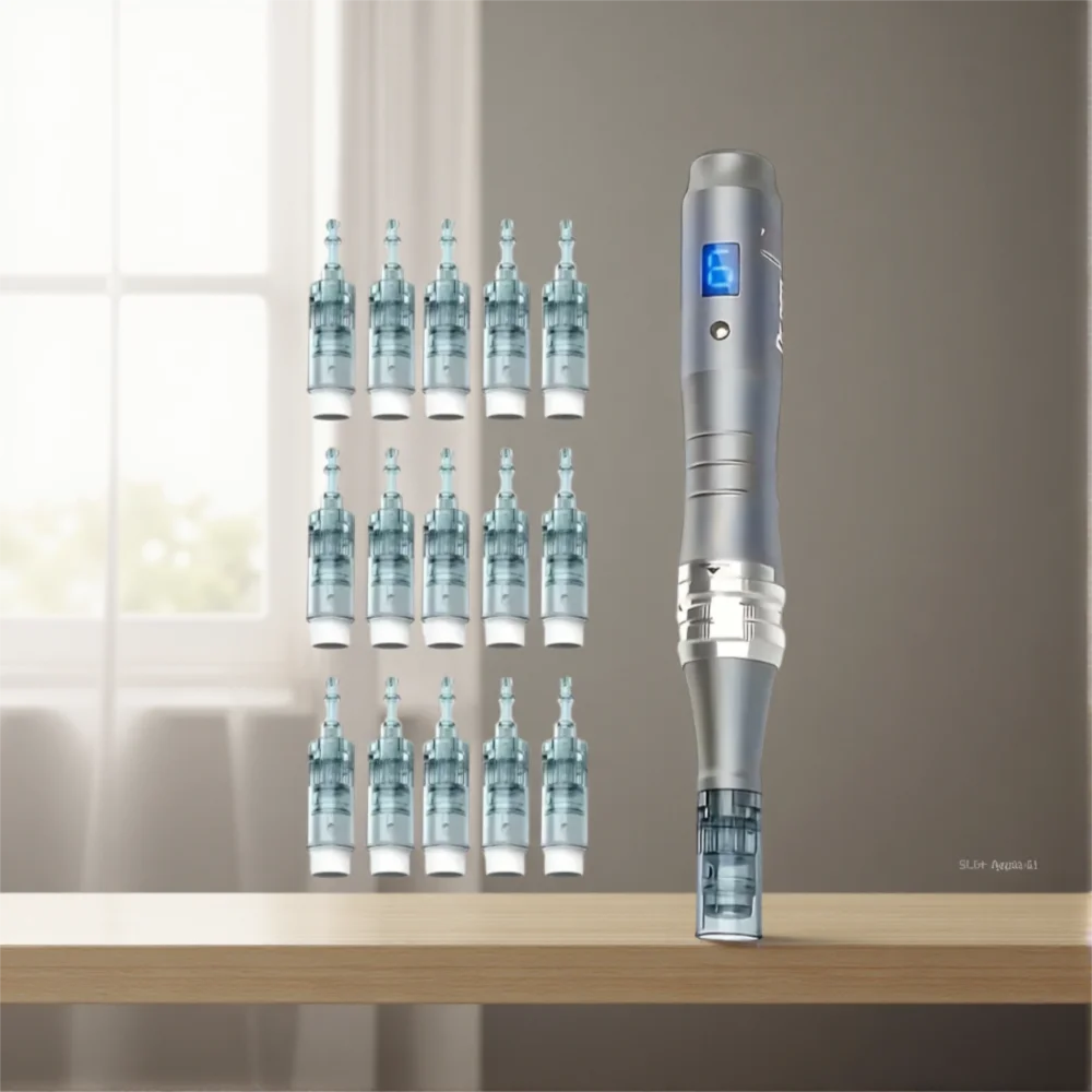 Dermapen Inalámbrico Ultima Dr M8 2026 con 12 Cartuchos de Agujas de 0.2 mm de Longitud