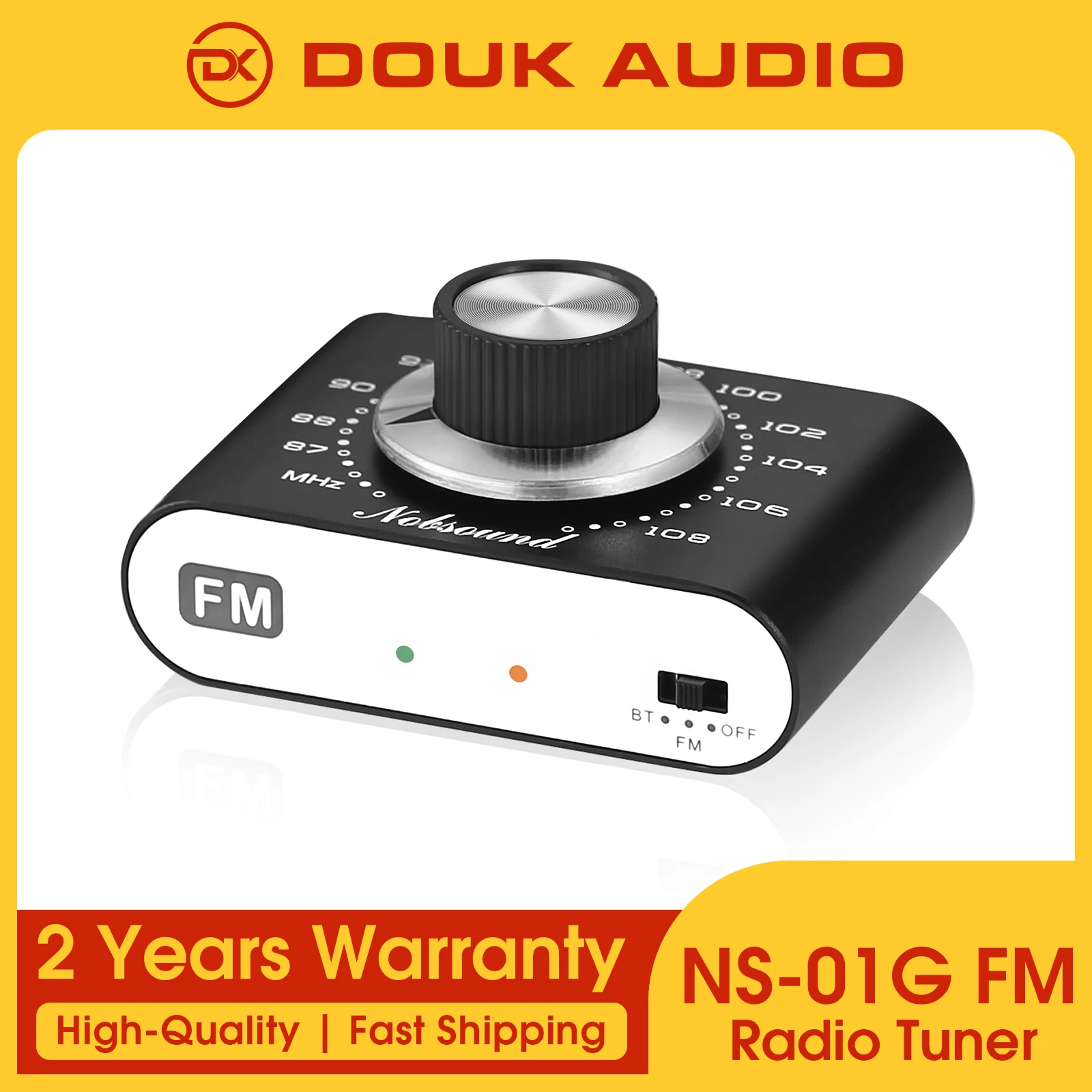 Douk Audio Portátil 87-108Mhz Sintonizador de Radio FM Estéreo Bluetooth 5.0 Receptor Recargable con Salida de 3,5 mm