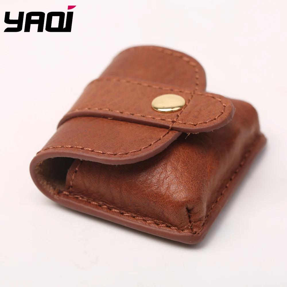 Maquinilla de afeitar de viaje Yaqi con estuche de cuero para hombre