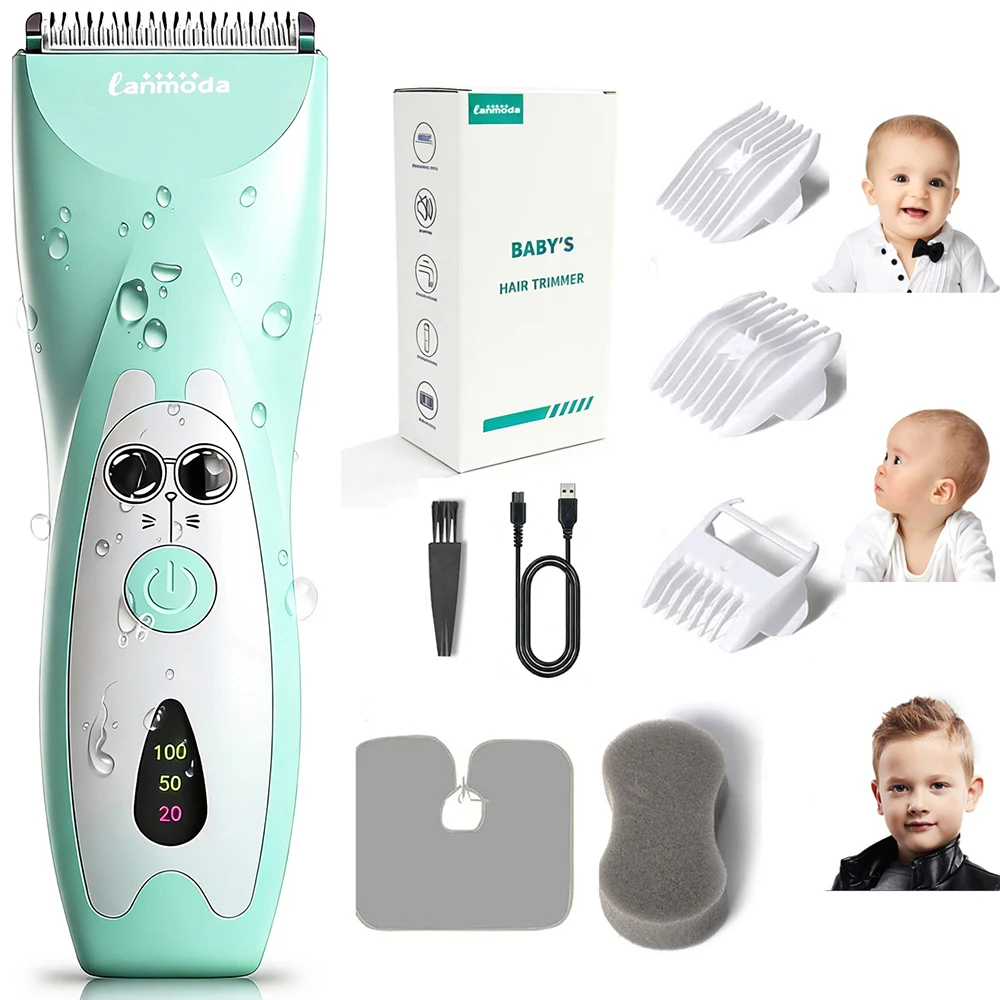 Cortadora de Pelo para Bebés, Silenciosa, Eléctrica, Recargable, Recortadora para Niños, Afeitadora, Máquina de Corte de Pelo, Cuchilla de Cerámica, Impermeable