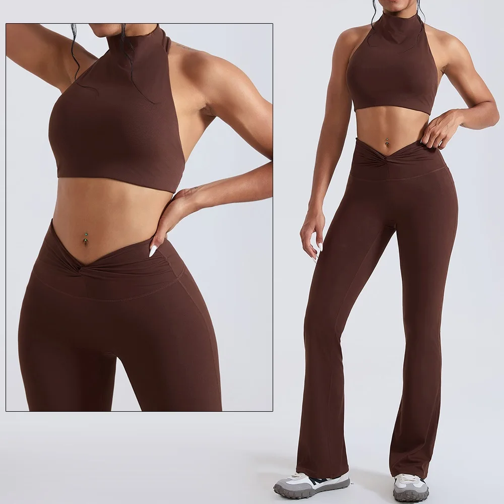Cloud Hide-traje de Yoga amarillo para mujer, conjunto de gimnasio para Fitness, chándal deportivo, sujetador, Top, pantalones XL, trajes de entrenamiento y Pilates, ropa para correr