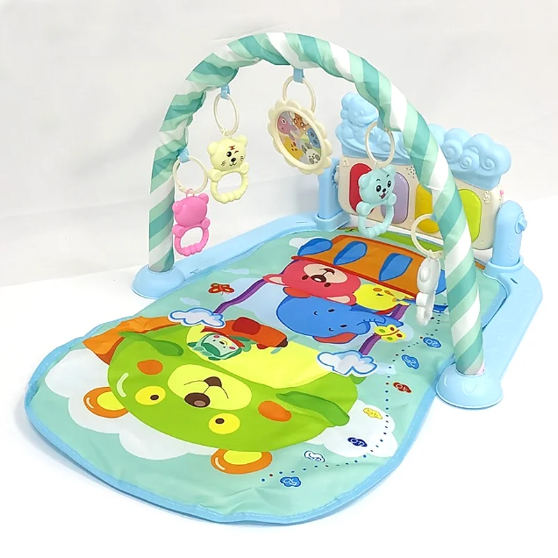 Gimnasio Musical para Bebés Recién Nacidos, Alfombra de Juego con Piano, Tapete Sensorial para Gatear, Juguetes Colgantes, Juguetes Educativos Tempranos, Regalos