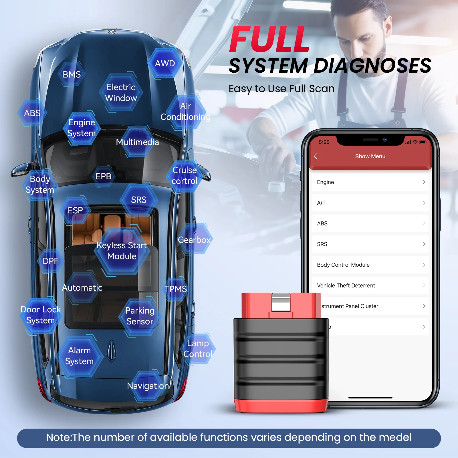 THINKCAR THINKDIAG MINI OBD2 escáner herramienta de diagnóstico OE sistema completo escáner de coche para iOS Android lector de código de fallos actualización gratuita
