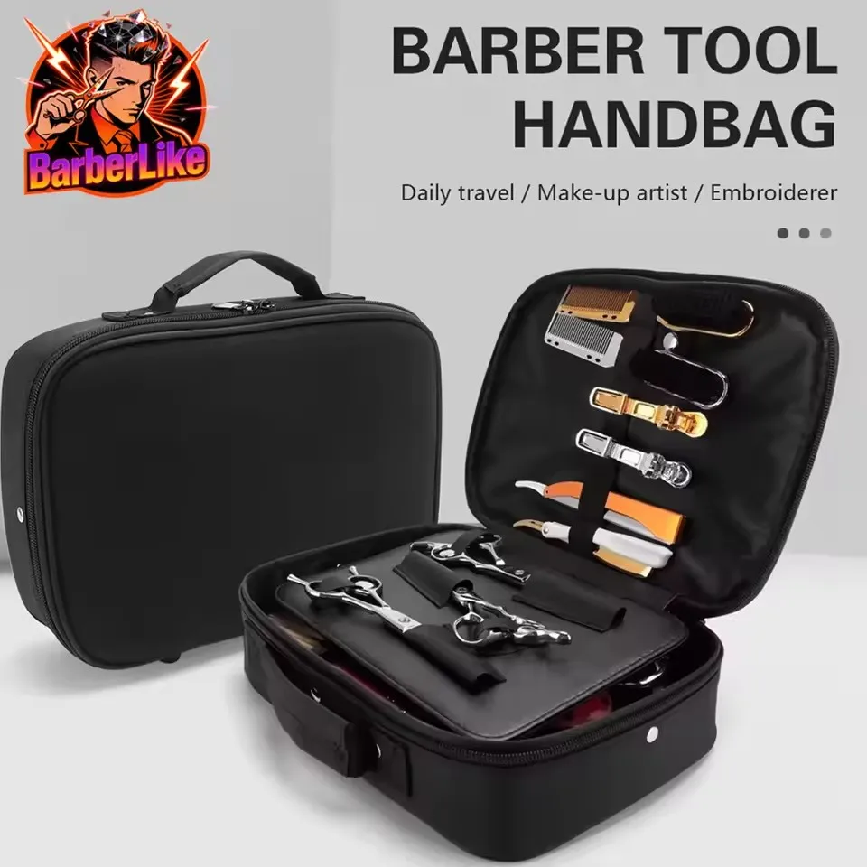 Bolsa de Almacenamiento para Herramientas de Peluquería, Bolsa para Tijeras, Estuche de Transporte para Belleza, Caja de Maquillaje Portátil, Bolsa Organizadora para Productos de Belleza y Peluquería
