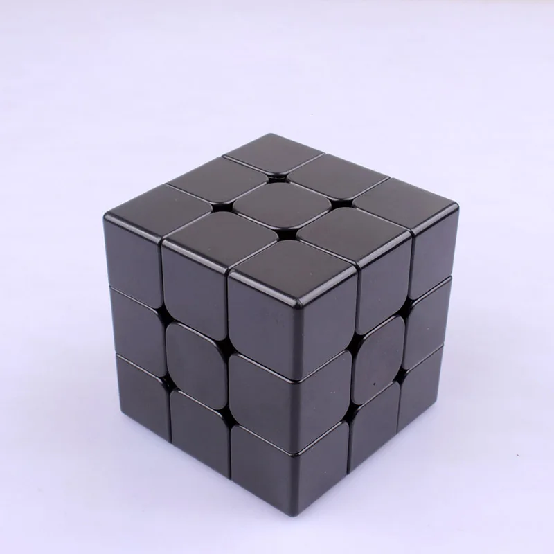 Cubo Mágico Magnético Negro Puro, Cubo de Velocidad Profesional, Juego de Rompecabezas Monocromático de Mismo Color para Juguetes