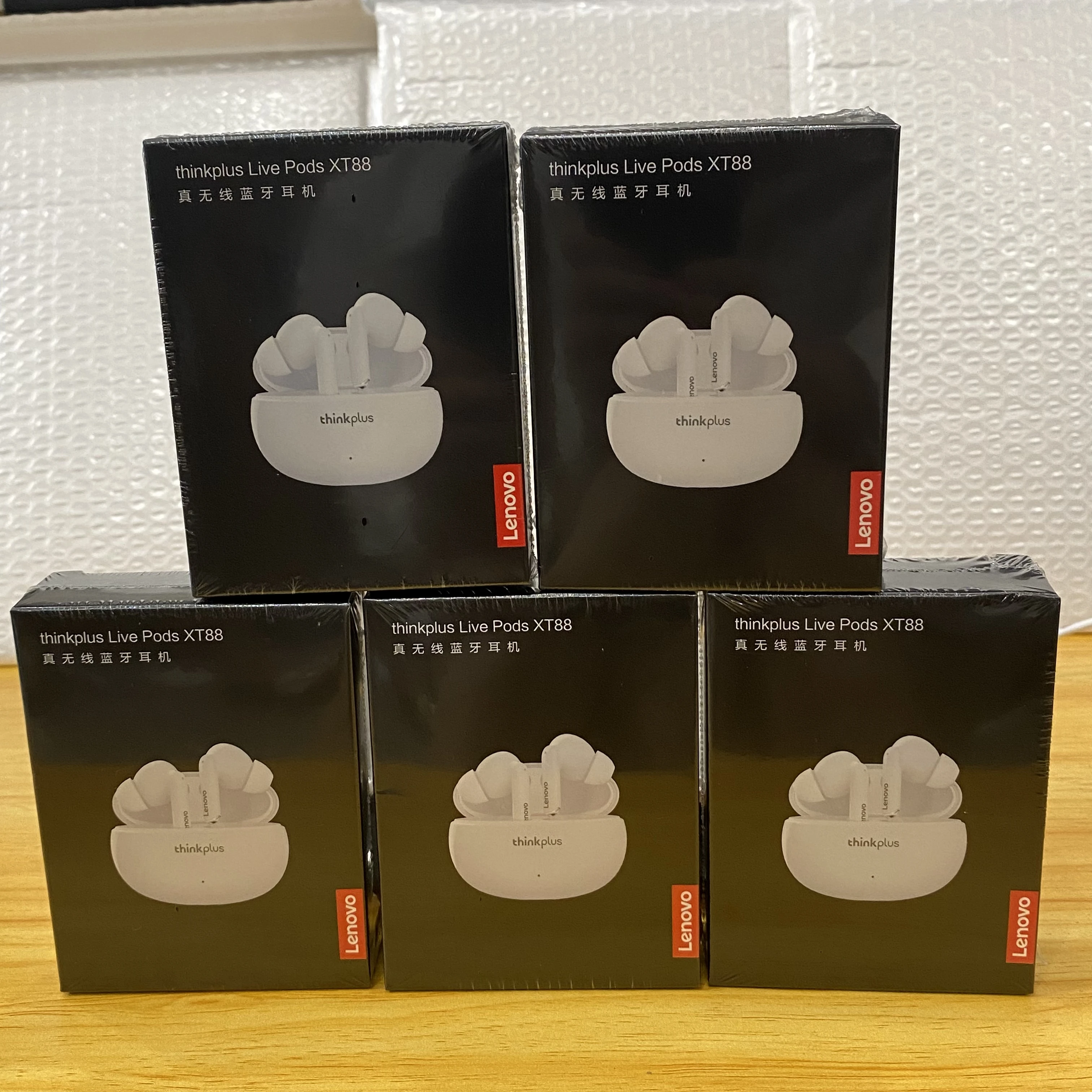 5PCS Auriculares Inalámbricos Originales Lenovo XT88 TWS Bluetooth Estéreo Dual con Reducción de Ruido, Bajos Potentes, Control Táctil y Larga Duración de Batería