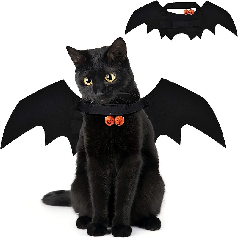 Ropa de Moda para Gatos, Alas de Murciélago, Disfraz Divertido para Perros, Alas Artificiales, Accesorio de Cosplay para Mascotas, Disfraz de Gato para Halloween y Navidad, Productos para Mascotas