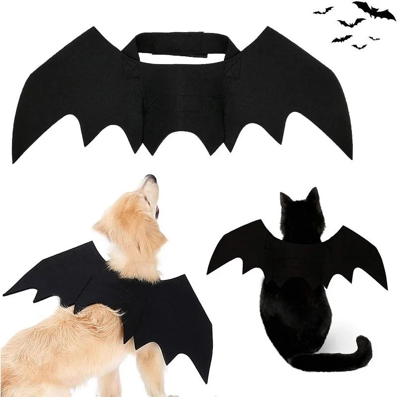 Ropa de Moda para Gatos, Alas de Murciélago, Disfraz Divertido para Perros, Alas Artificiales, Accesorio de Cosplay para Mascotas, Disfraz de Gato para Halloween y Navidad, Productos para Mascotas