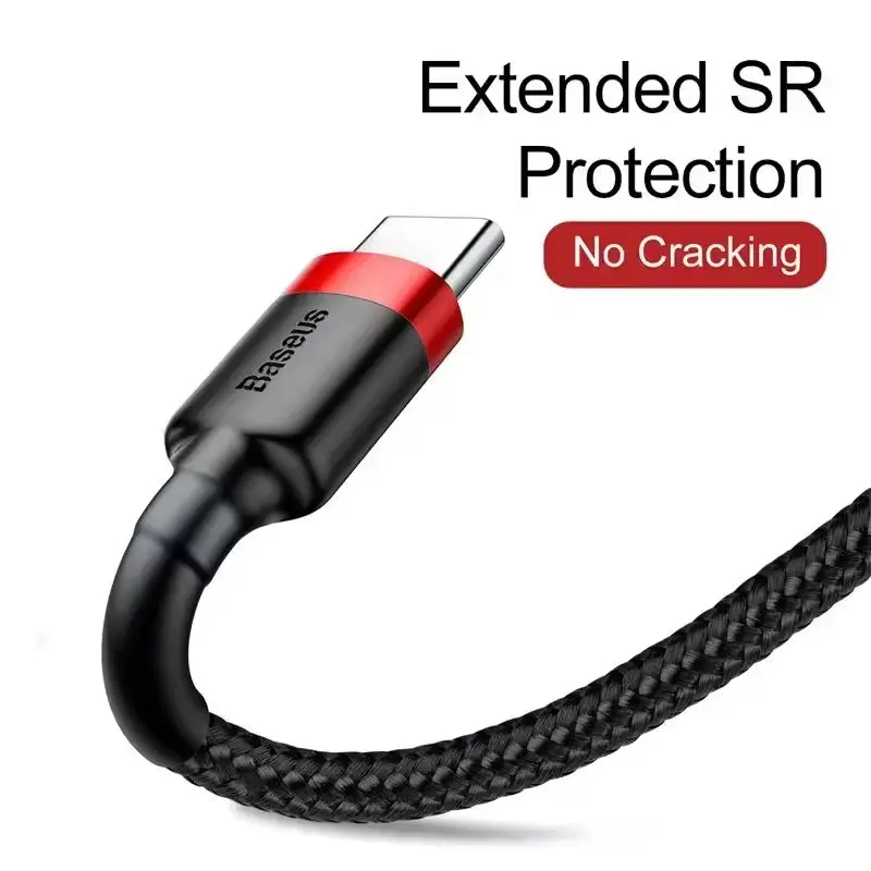 Cable Baseus USB C para oneplus 12 Cable de carga rápida 3,0 USB C Cable de carga rápida tipo C para Huawei Xiaomi 13 Cable cargador de USB-C