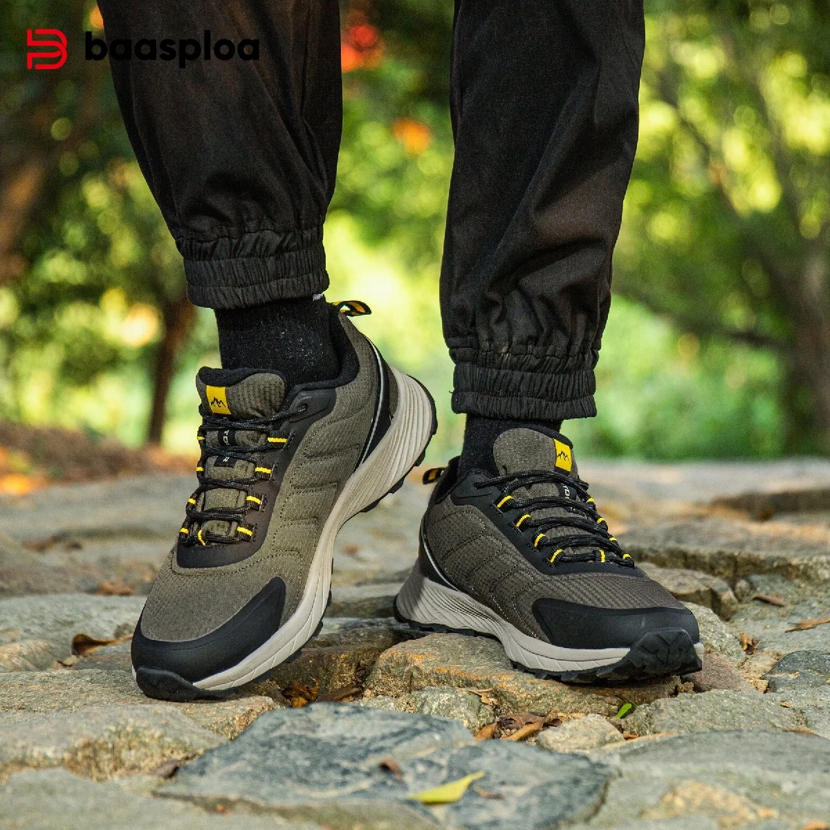 Baasploa, zapatos de senderismo para hombre, marca de alta calidad, zapatillas de deporte para escalada y senderismo al aire libre, antideslizantes, cómodas, impermeables, zapatos deportivos