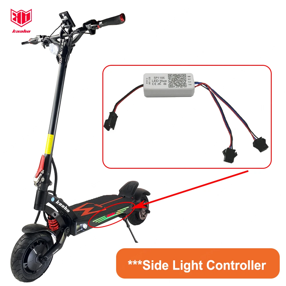 Controlador LED/PCB de Luz Lateral Original Kaabo, Apto para Kaabo Mantis X, Kaabo Mantis King GT, Kaabo Wolf Warrior X/Wolf Part