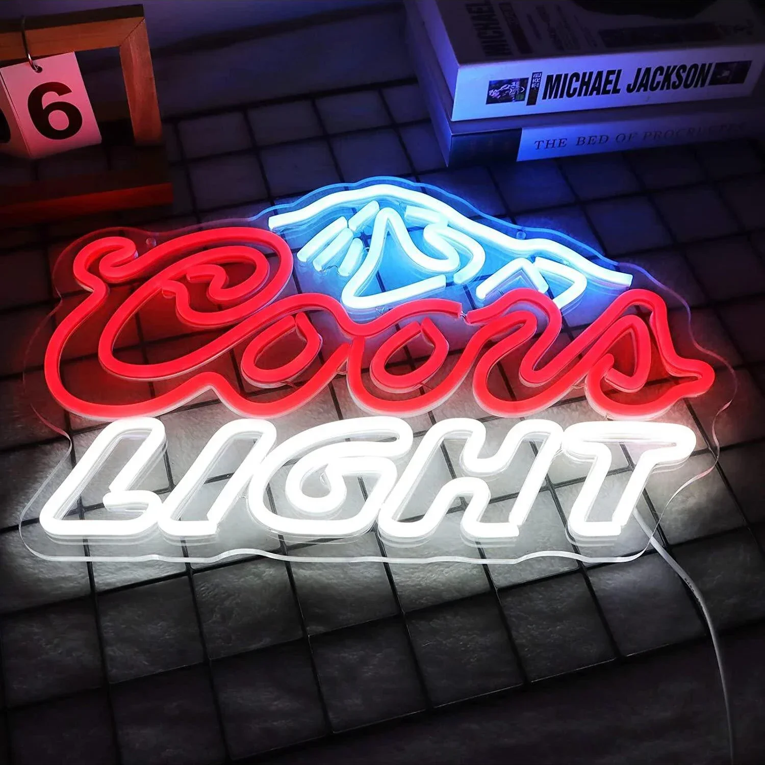 Coors-letrero de neón de cerveza ligera con diseño de logotipo de montaña para el hogar, Bar, hombre, cueva, decoración de pared de salón, iluminación vibratoria, regalo único