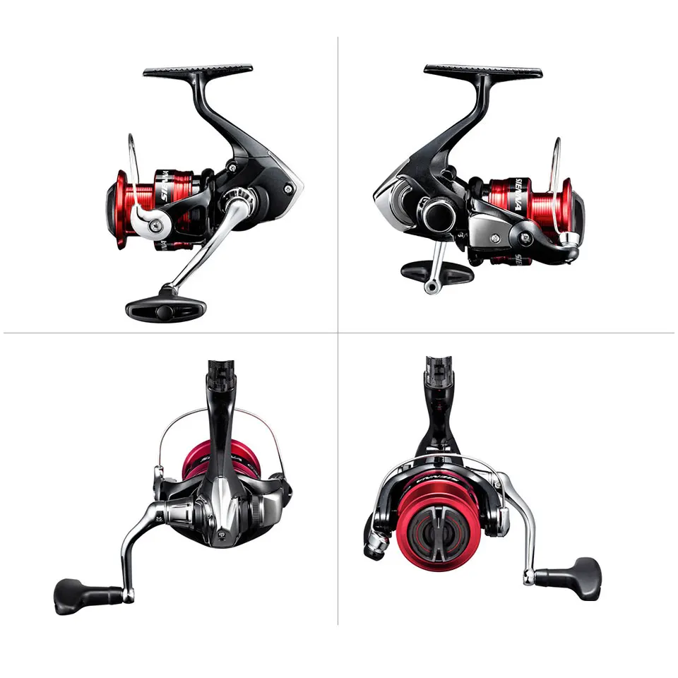 SHIMANO-carrete de pesca giratorio SIENNA, bobina de Metal, AR-C, agua dulce y Marina, potencia máxima de 8,5 kg