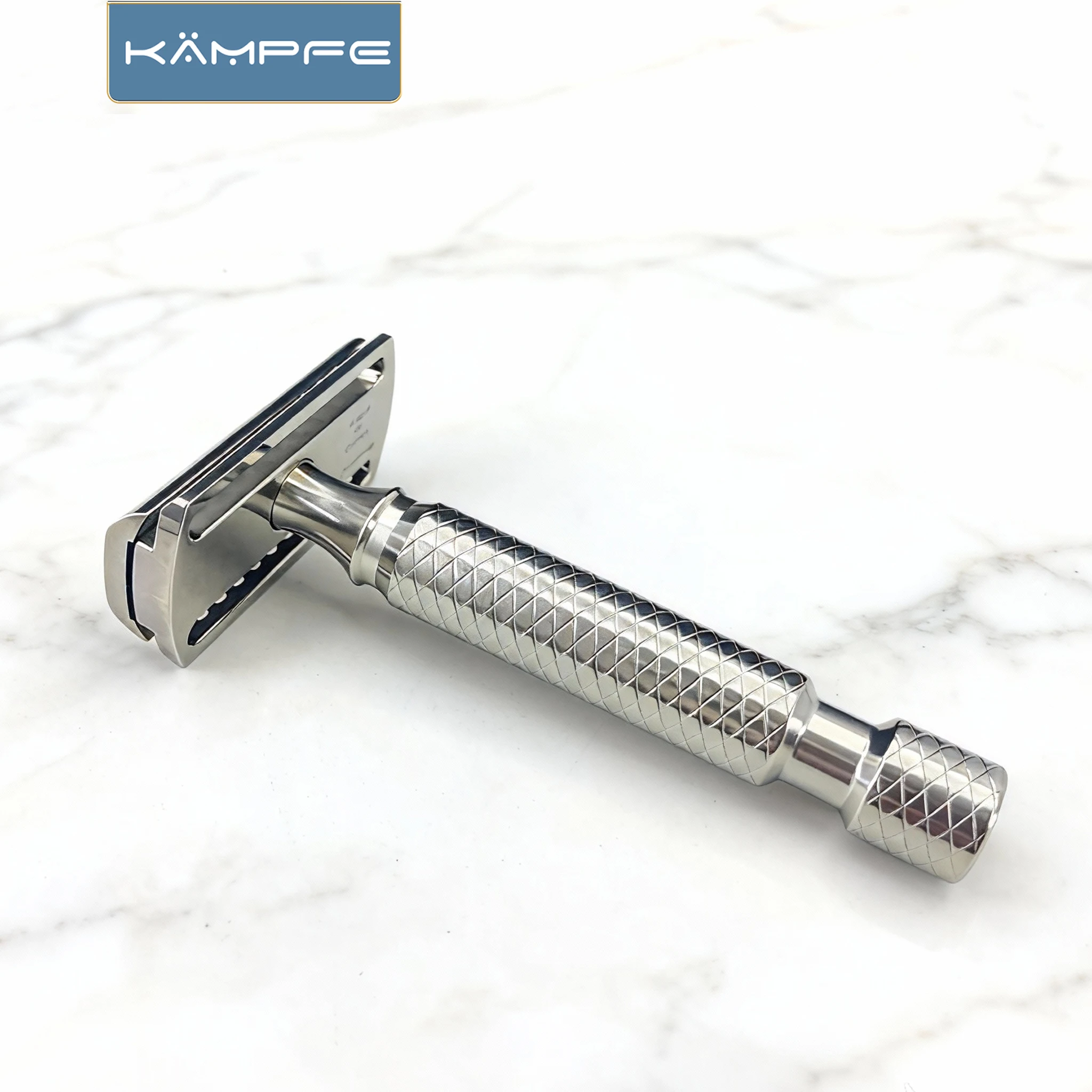 Kampfe Classic - Maquinilla de Afeitar de Doble Filo de Acero Inoxidable CNC para Hombre, con Empuñadura Antideslizante, Regalo para el Día del Padre