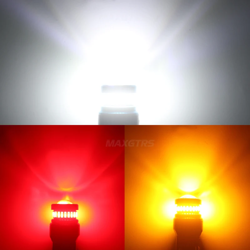 Bombilla LED de freno inverso para coche, luz de señal de giro de 12V, 2x1156 BA15S P21W 1157 7440 7443 W21/5W 3157 BAZ15D BA15D P21/5W Bau15s