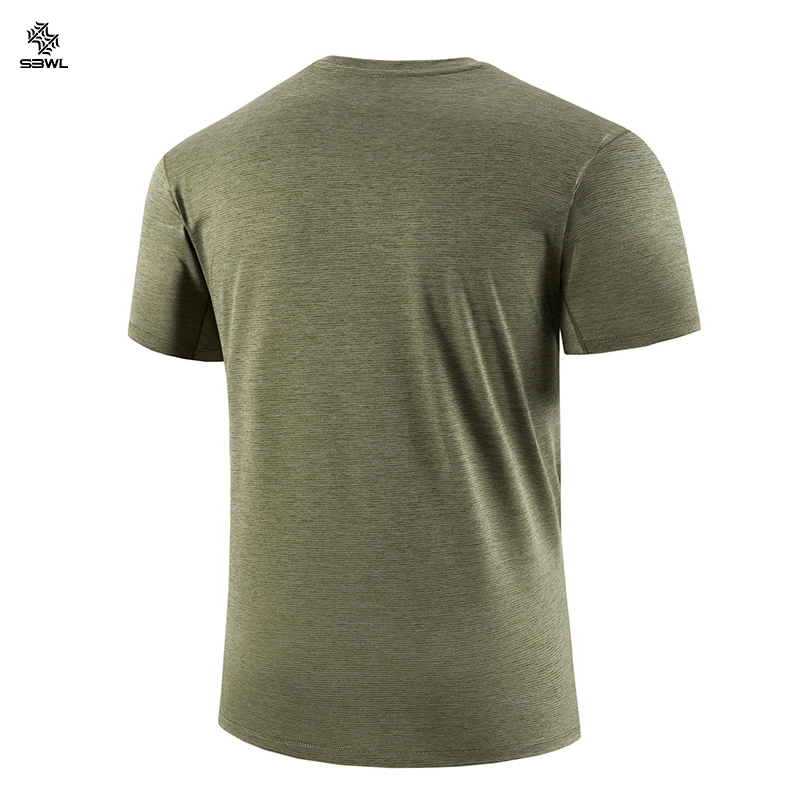 Camiseta de manga corta de secado rápido para hombre y mujer, camiseta de cuello redondo que absorbe la humedad, para gimnasio, correr, ejercicio de entrenamiento, camisetas deportivas ligeras