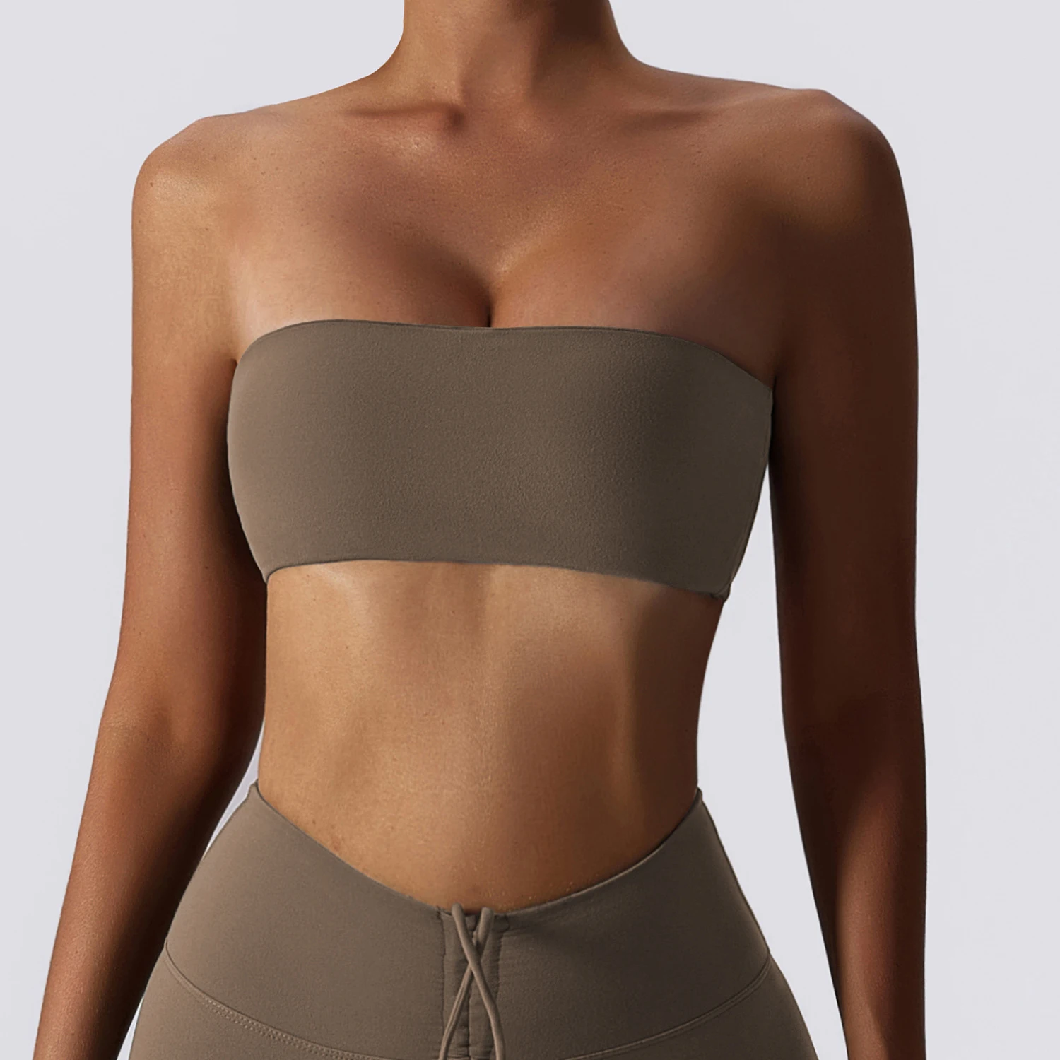 Ctenkevet Nuevo Sujetador Deportivo Sin Tirantes para Mujer, Top Corto para Yoga, Gimnasio y Fitness