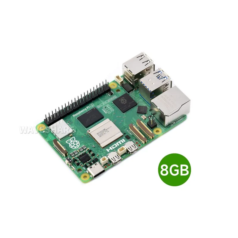 Raspberry Pi 5 de VoltS con opciones de 2GB/4GB/8GB de RAM y procesador BCM2712, CPU Arm Cortex-A76 de cuatro núcleos a 2.4GHz y 64 bits.