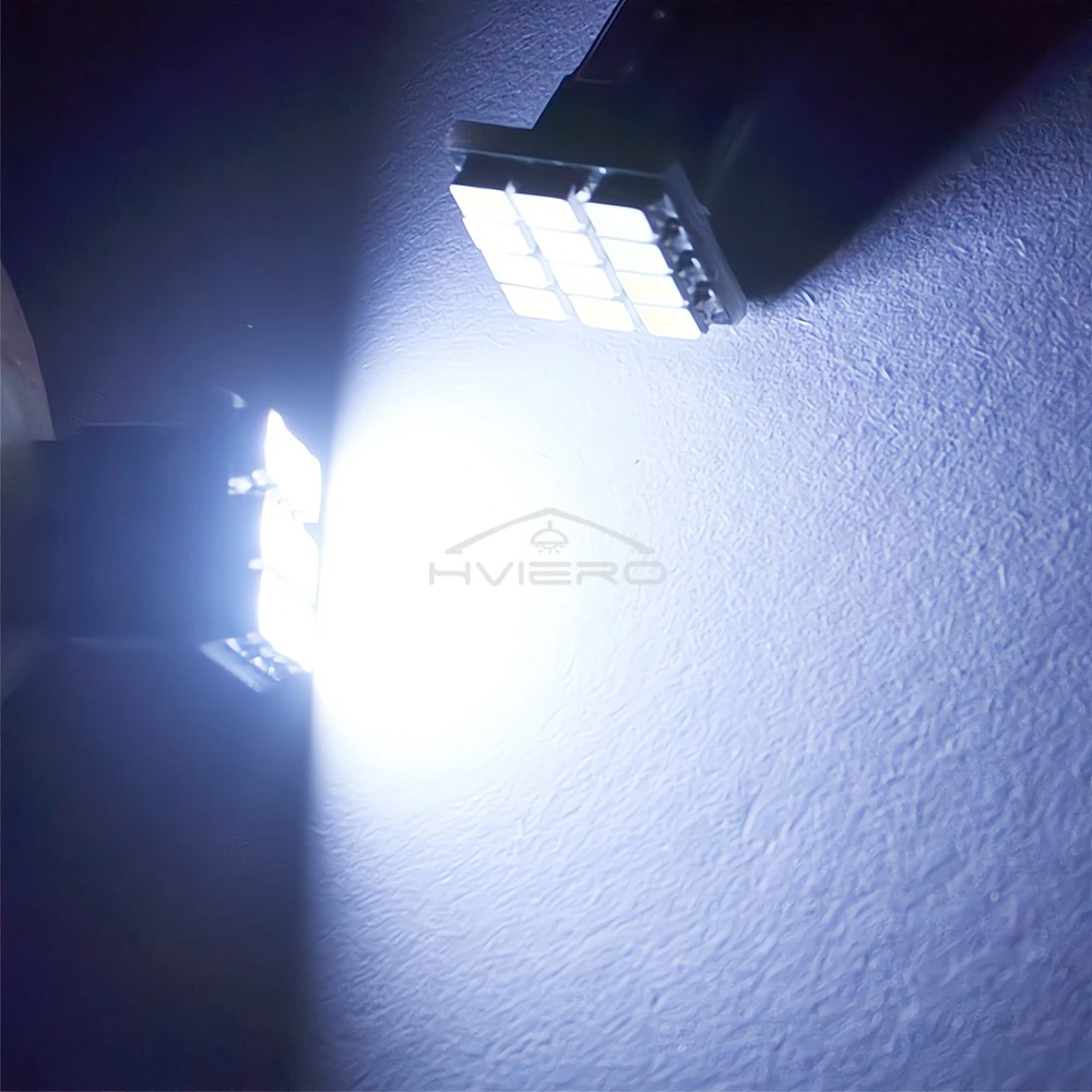10 Uds T10 W5W 12SMD 1206 cuña de coche LED blanco DC 12V Canbus sin decodificador de errores luces externas lámpara de placa de matrícula Led de respaldo de esquina