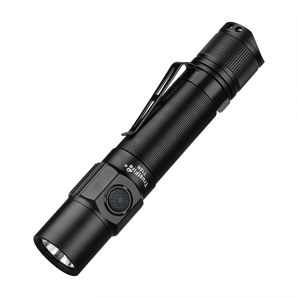 Trustfire-linterna táctica militar T10R, 1800 lúmenes, potente tipo C, recargable por USB, 18650 LED