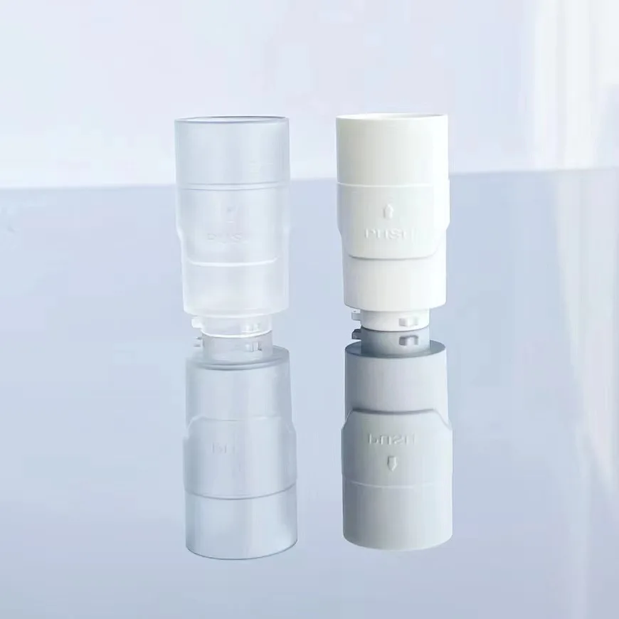 Adaptador de máquina de respiración, conector de manguera para Airmini, accesorios universales para máscaras nasales, adaptador de tubería de ventilador transparente