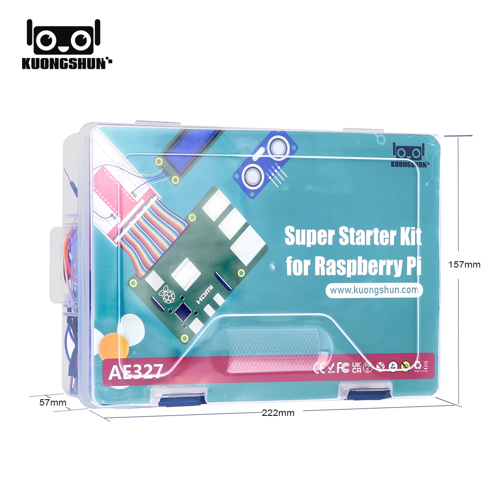 KUONGSHUN Raspberry Pi Super Starter Kit para Raspberry Pi Modelo 5 4 3B+ 3B 3A+ 2B 1B+ 1A+ Zero W+ Kit Diy