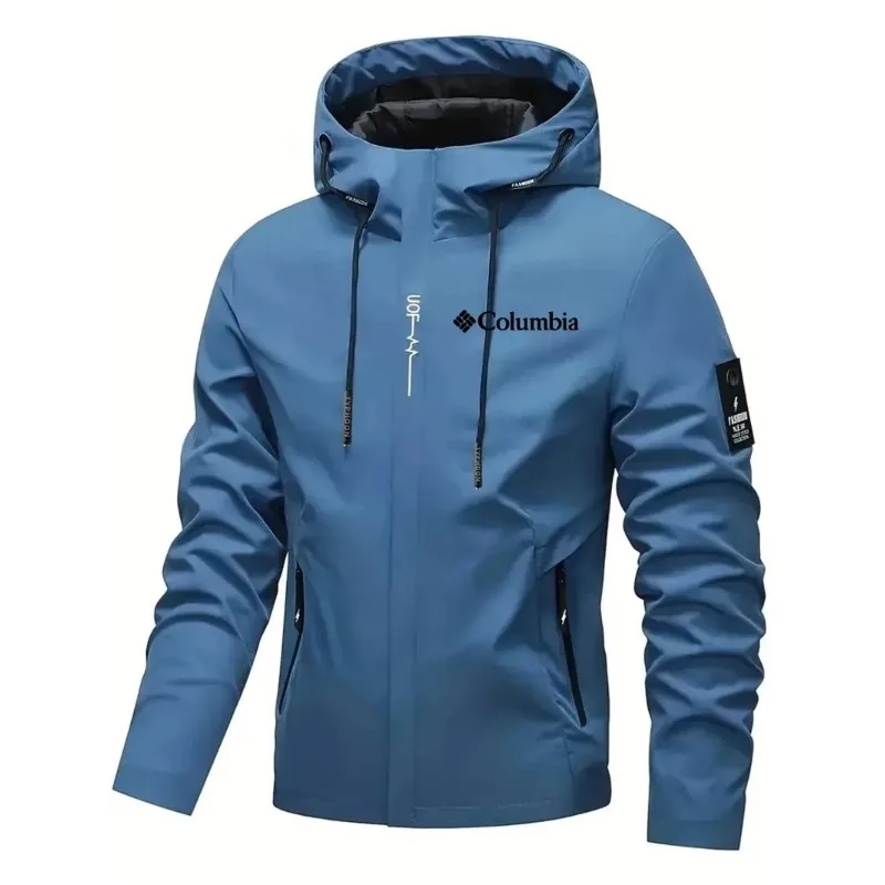 Chaqueta Impermeable con Capucha para Hombre, Nueva Colección 2026, Cortavientos, Ligera, para Ciclismo, Senderismo, Uso Diario y Actividades al Aire Libre