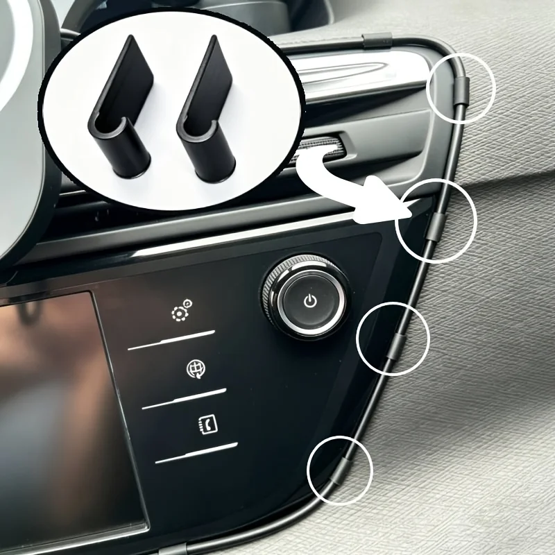 24 clips para cables de salpicadero de coche, compatibles con cables de 3,4 mm de diámetro, se pueden usar para organizar grabadoras de conducción o soportes para teléfonos