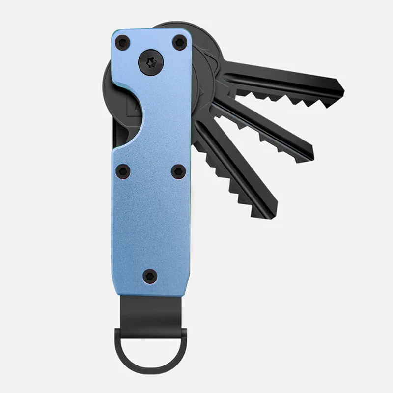Organizador de llaves, soporte compacto, llavero de Metal, estuche para llaves minimalista, protege 2-6 llaves