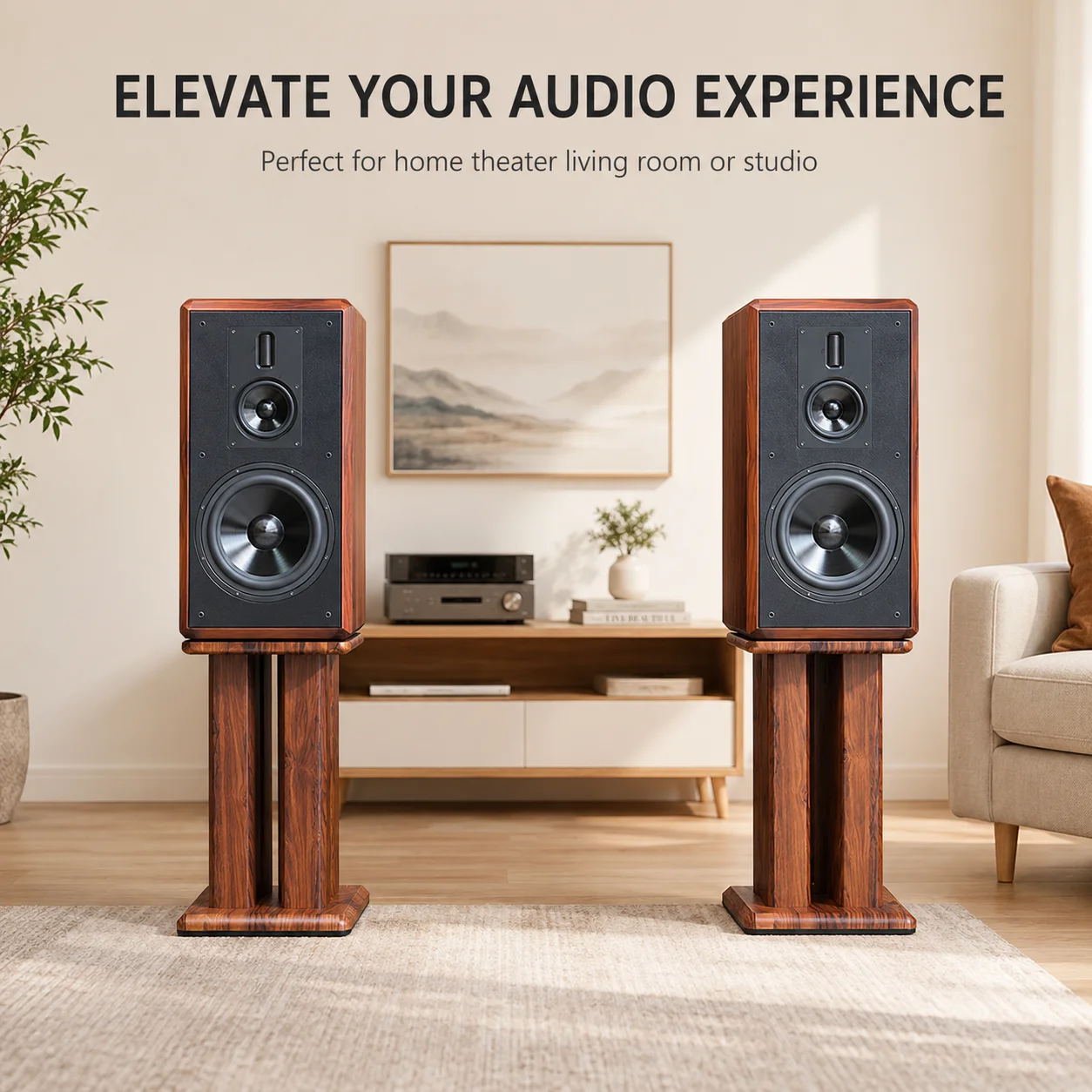 Altavoz de estantería de 10 pulgadas, 200W, equipo de sonido de tres vías, caja de sonido pasiva de 4 ohmios para sistema de cine en casa, estudio de música