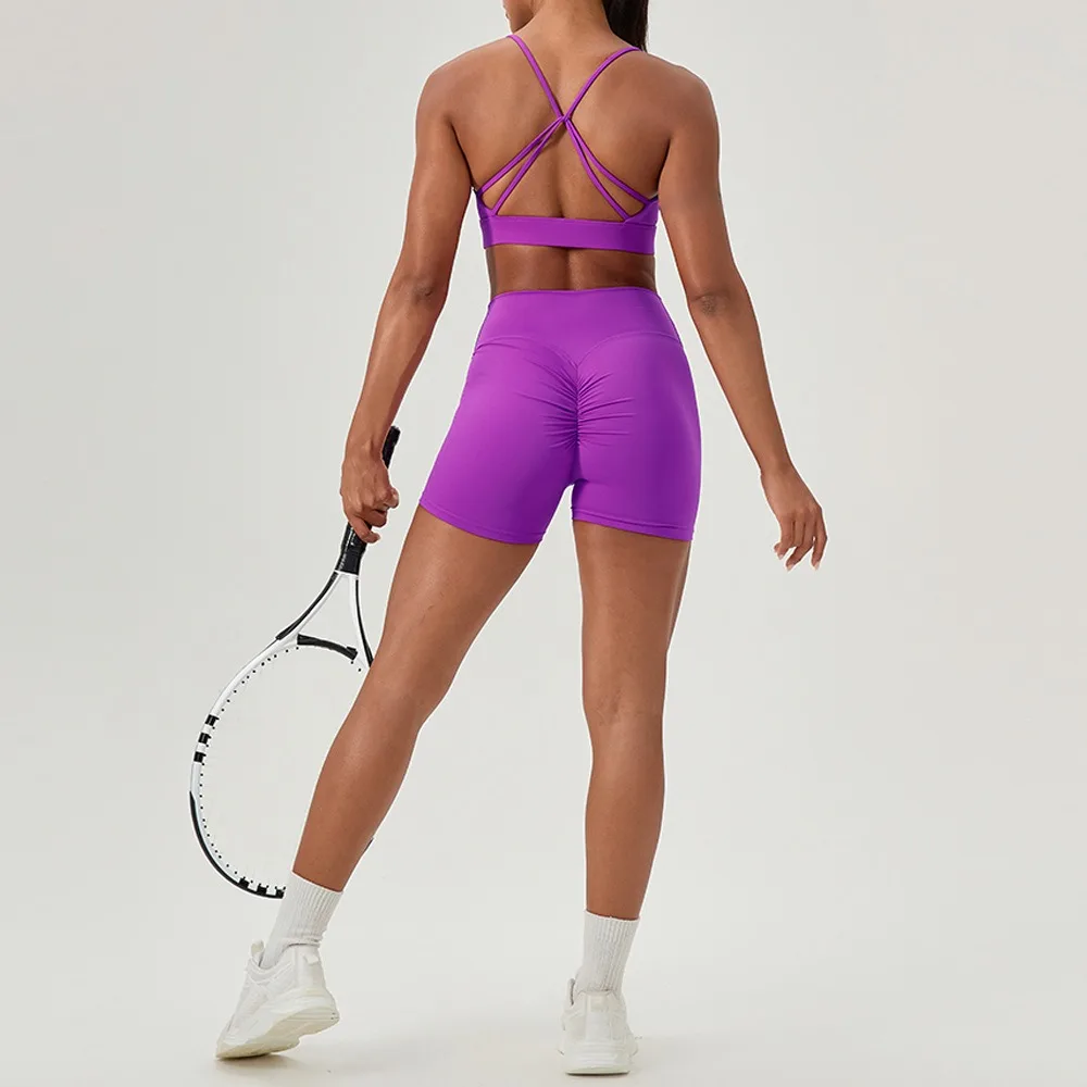 Sujetador de Yoga Sexy para mujer, Sujetador deportivo transpirable con correa cruzada para correr, Fitness, entrenamiento, Sujetador deportivo, sujetador de entrenamiento para gimnasio