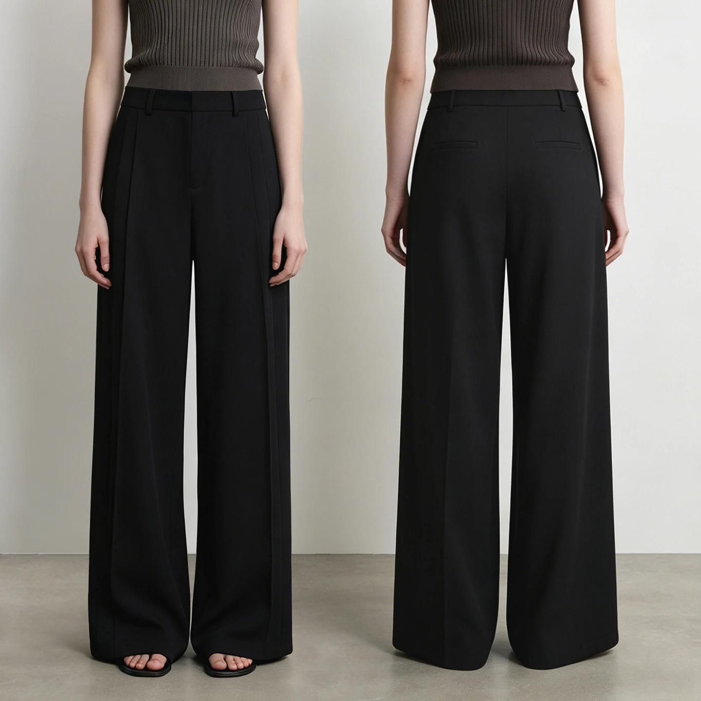 Pantalones Anchos Amii para Mujer, Otoño 2026, Nuevos Pantalones Casuales Plisados y Transpirables, Holgados y Versátiles, Ropa para Mujeres de Mediana Edad 12623019