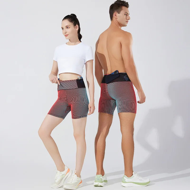 Pantalones cortos de compresión para gimnasio para hombre, pantalones cortos deportivos de doble cubierta para Fitness, ropa deportiva para hombre, pantalones cortos deportivos para entrenamiento de Yoga y maratón para correr