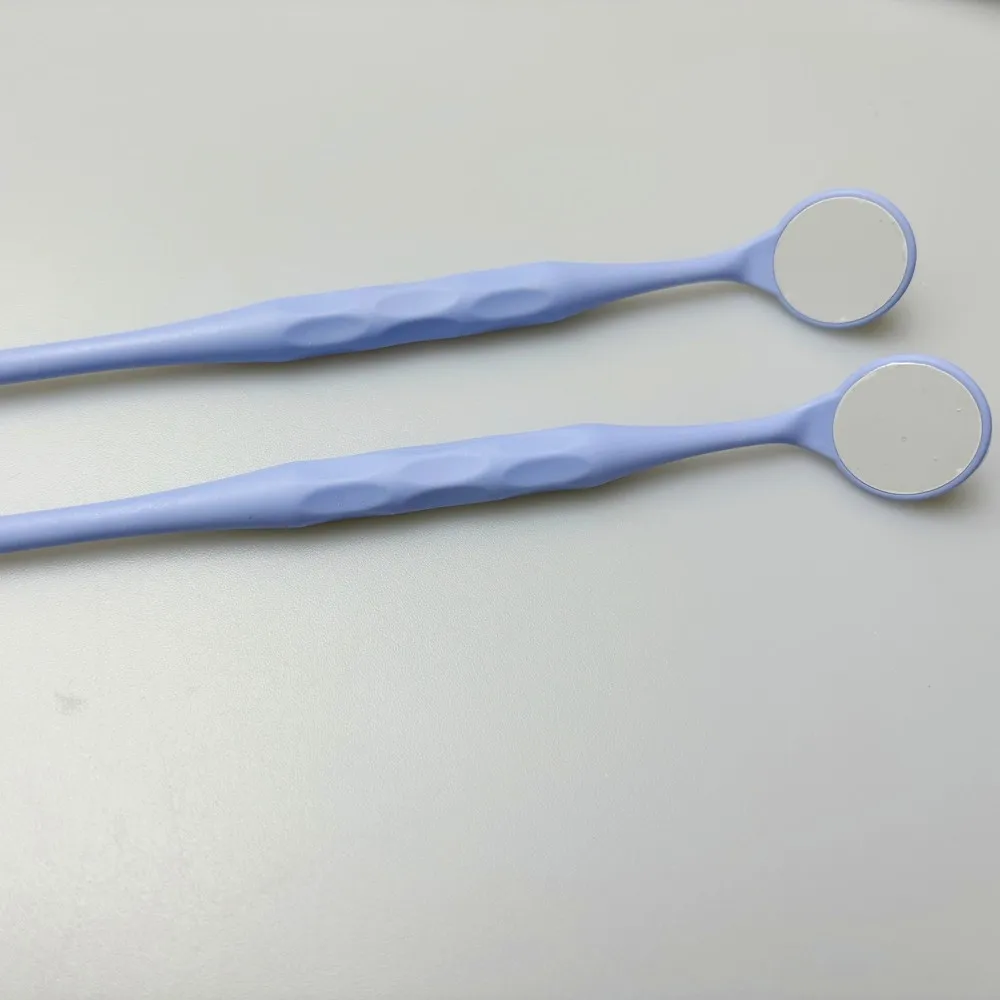 10 unids/caja Dental espejos bucales de doble cara Autoclavable Premium superficie frontal Reflector de examen espejo Oral materiales de odontología