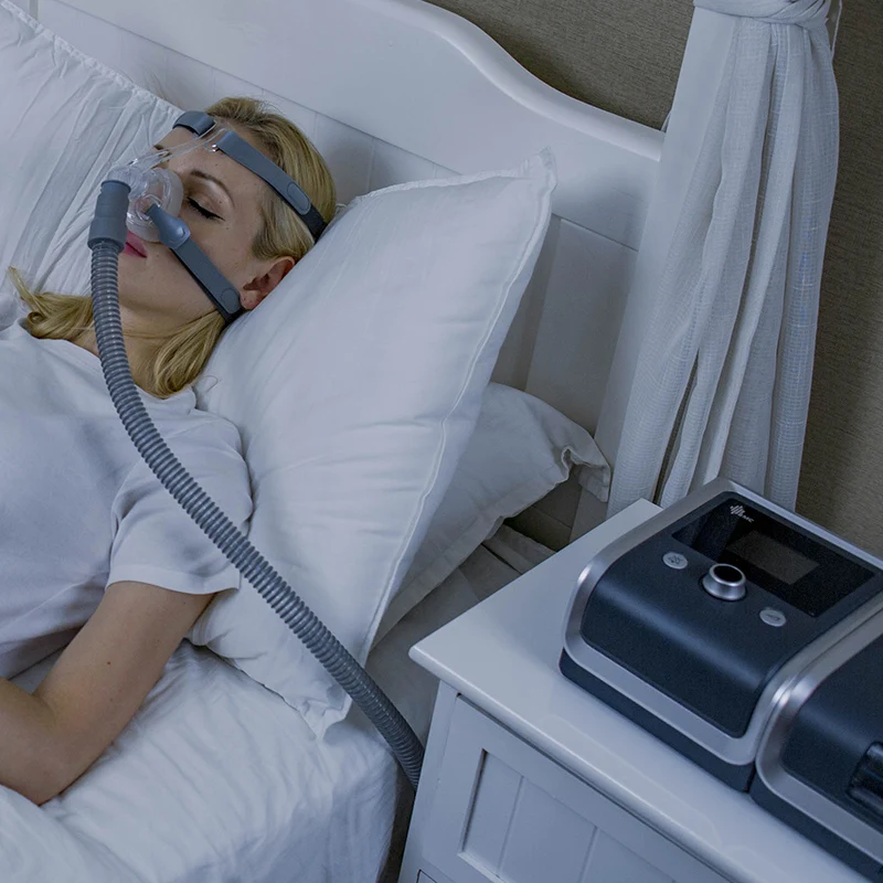 BMC-mascarilla Nasal CPAP N4, máscara para dormir con casco S/M/L, diferentes tamaños, adecuada para la manguera de conexión de la máquina CPAP